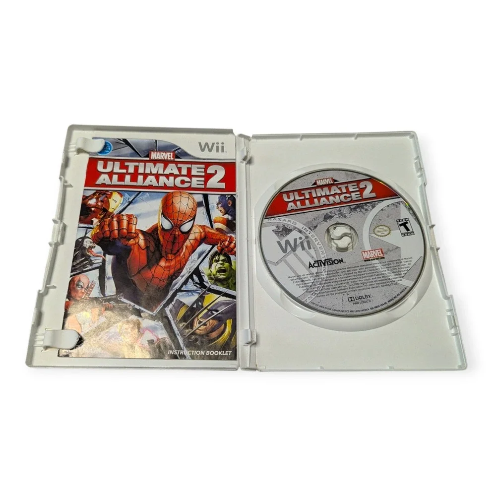 Marvel Ultimate Alliance 2 Nintendo Wii Complete CIB Activision Spider-Man